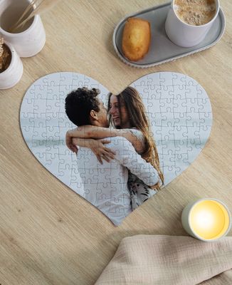 Puzzle Customized photo heart - Couple gifts
