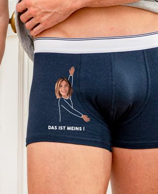 Boxershorts Das ist meins und personalisiertes Gesicht - Geschenke für Paare