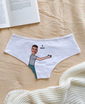 Mutandine stampate È mio con un volto personalizzato - Regali per coppie