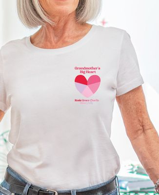 Women's T-Shirt Grandmother's customized heart - Grandma's gifts, Couple gifts