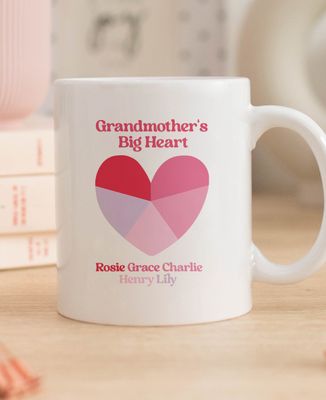 Mug Grandmother's customized heart - Grandma's gifts, Couple gifts