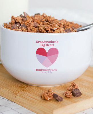 Bowl Grandmother's customized heart - Grandma's gifts, Couple gifts