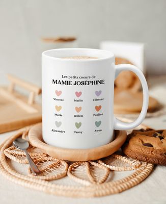 Les petits coeurs de mamie multicolores