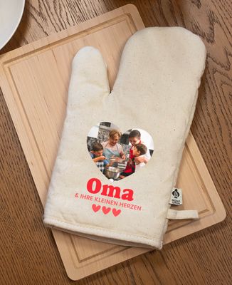 Handschuh Personalisierte Foto von Oma und ihren kleinen Herzen - Geschenke Oma