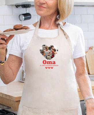 Kochschürze Personalisierte Foto von Oma und ihren kleinen Herzen - Geschenke Oma