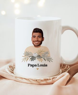 Mug Papa visage et prénom - Cadeaux Papa