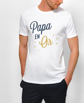 T-Shirt homme Papa en Or