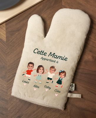 Gant de cuisine Cette mamie appartient à personnalisé - Cadeaux Mamie