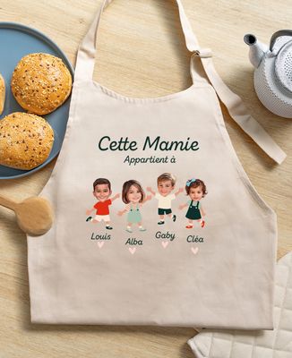 Tablier à poche Cette mamie appartient à personnalisé - Cadeaux Mamie