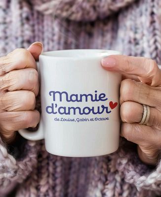 Mug Mamie d'amour personnalisé - Cadeaux Mamie