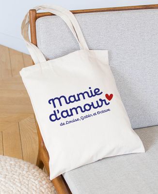 Tote bag Mamie d'amour personnalisé - Cadeaux Mamie