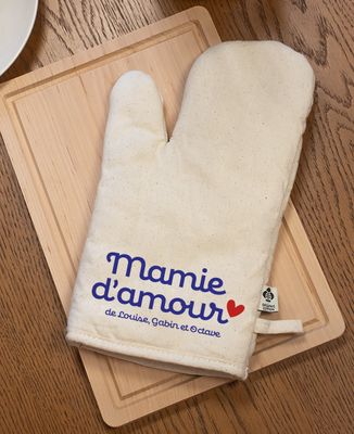 Gant de cuisine Mamie d'amour personnalisé - Cadeaux Mamie