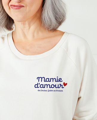 Sweatshirt femme Mamie d'amour personnalisé - Cadeaux Mamie