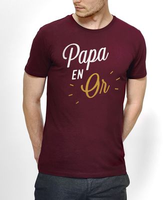 T-Shirt homme Papa en Or