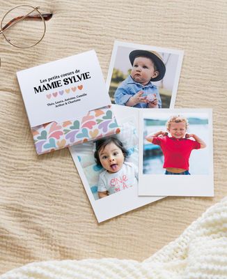 Box photo Les petits coeurs de mamie multicolores - Cadeaux Mamie, Cadeaux Couple