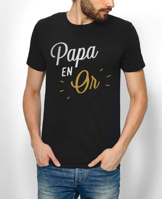 T-Shirt homme Papa en Or