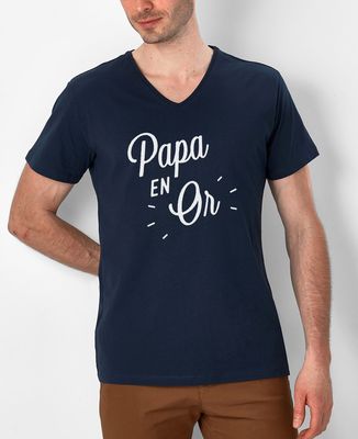 T-Shirt homme Papa en Or