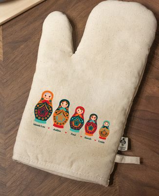Gant de cuisine Mamie et ses poupées russes personnalisé - Cadeaux Mamie