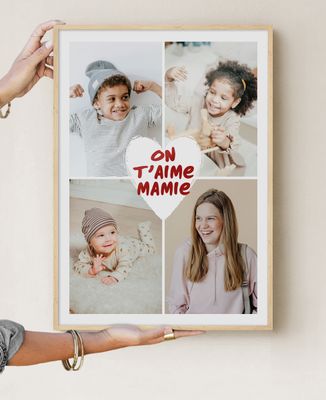 On t'aime Mamie et 4 photos personnalisées