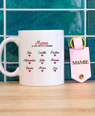Coffret Duo Mugs Papy Mamie - Idéal Cadeau Pour Grands-Parents En Céramique