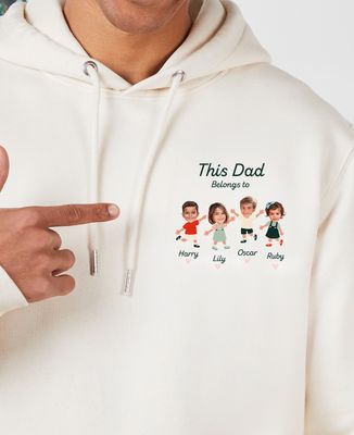 Men's hoodie This daddy belongs to personalized faces - Gifts for Dad