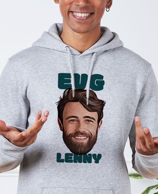 Hoodie homme EVG visage et prénom personnalisé - Apéro, EVG
