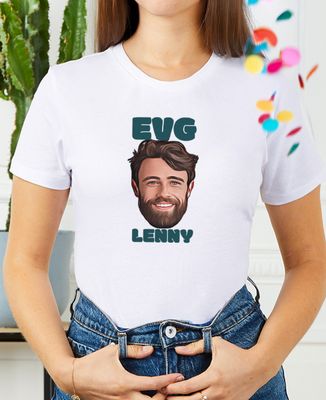 T-shirt femme EVG visage et prénom personnalisé - Apéro, EVG