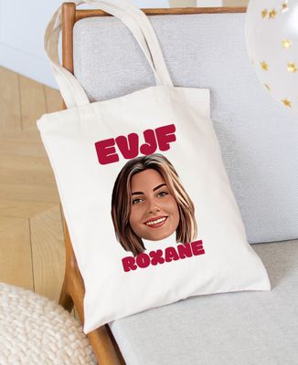 Tote bag EVJF visage et prénom - Apéro, EVJF