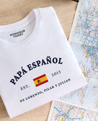 Camiseta para hombre Papá español personalizado - Regalos para papá