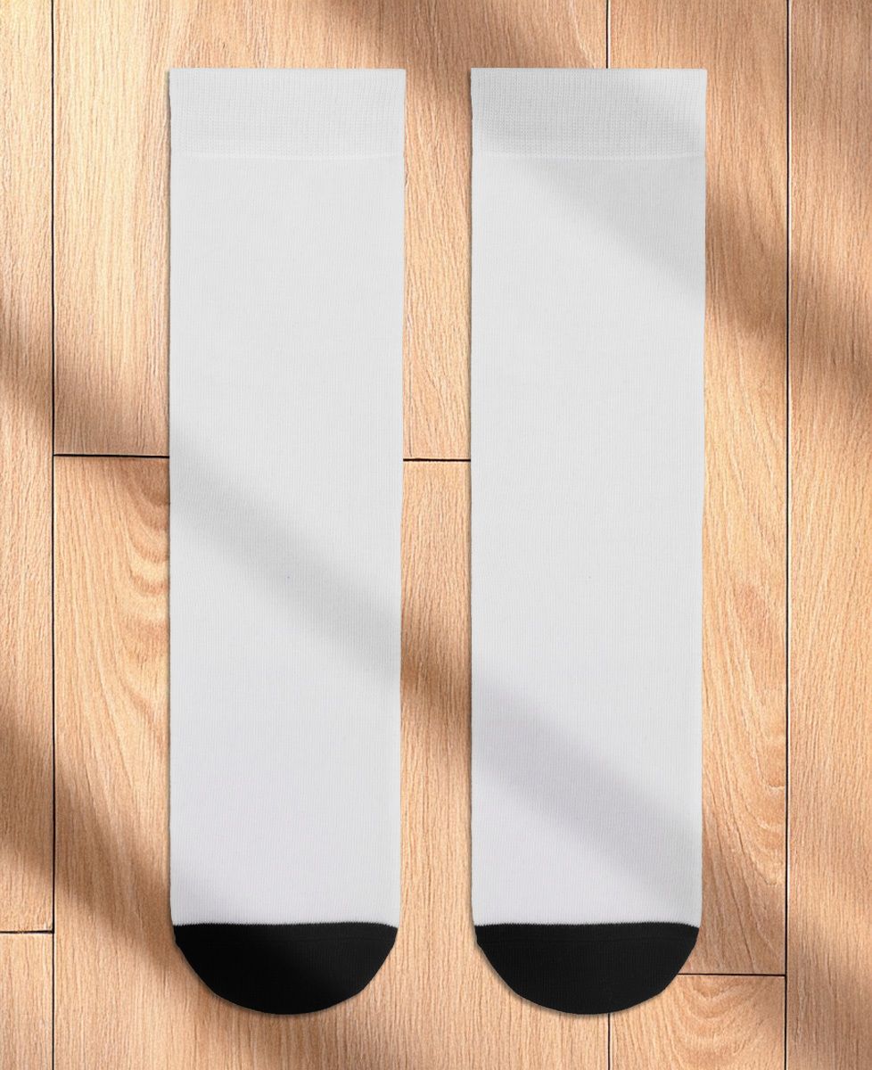 Chaussettes unisexe Couple de visages et picto personnalisés - Cadeaux Couple