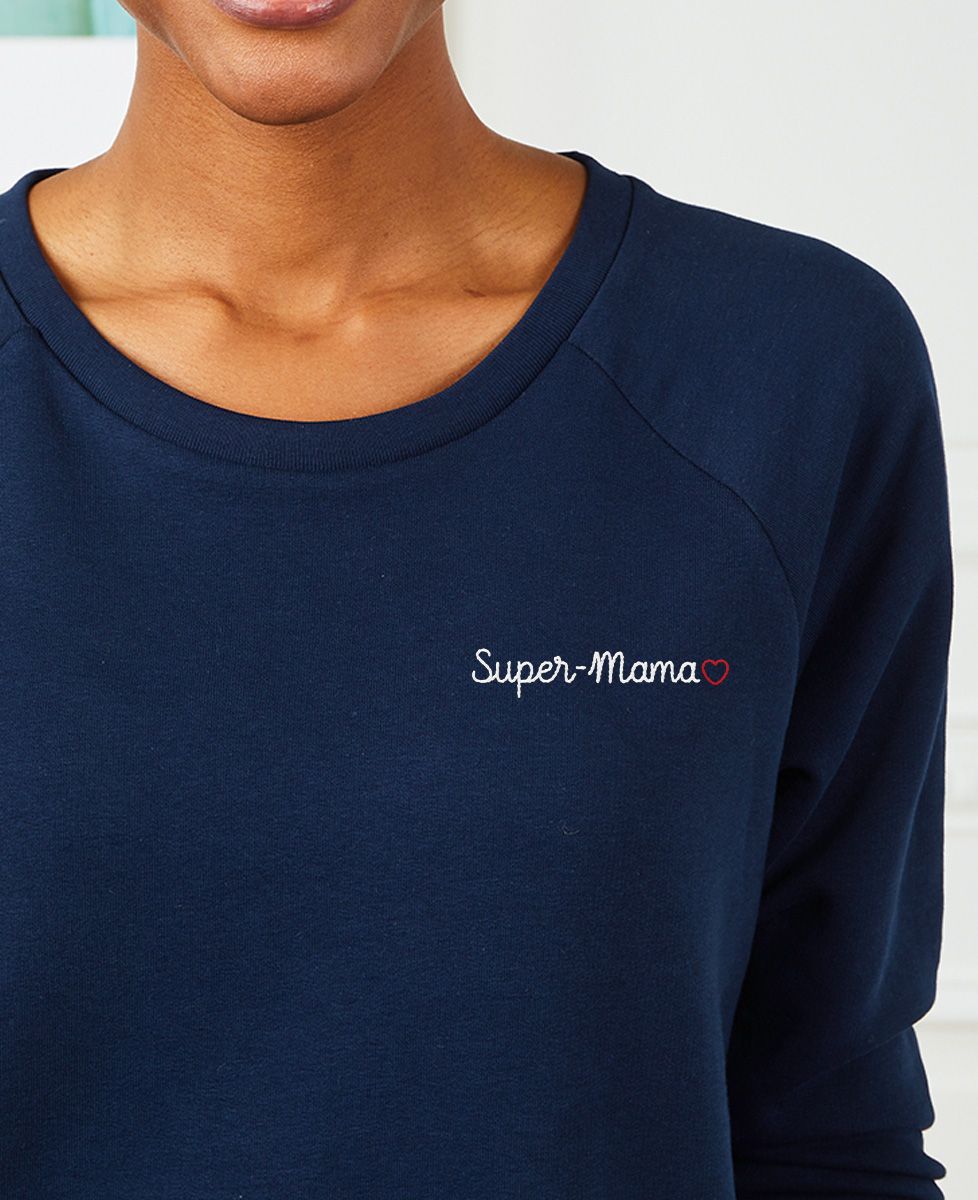 Sweatshirt Frau Super-Mama - Geschenke Mama, Werdende Mutter/Vater