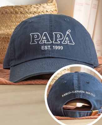 Gorra Papá y nombres de hijos - Regalos para papá