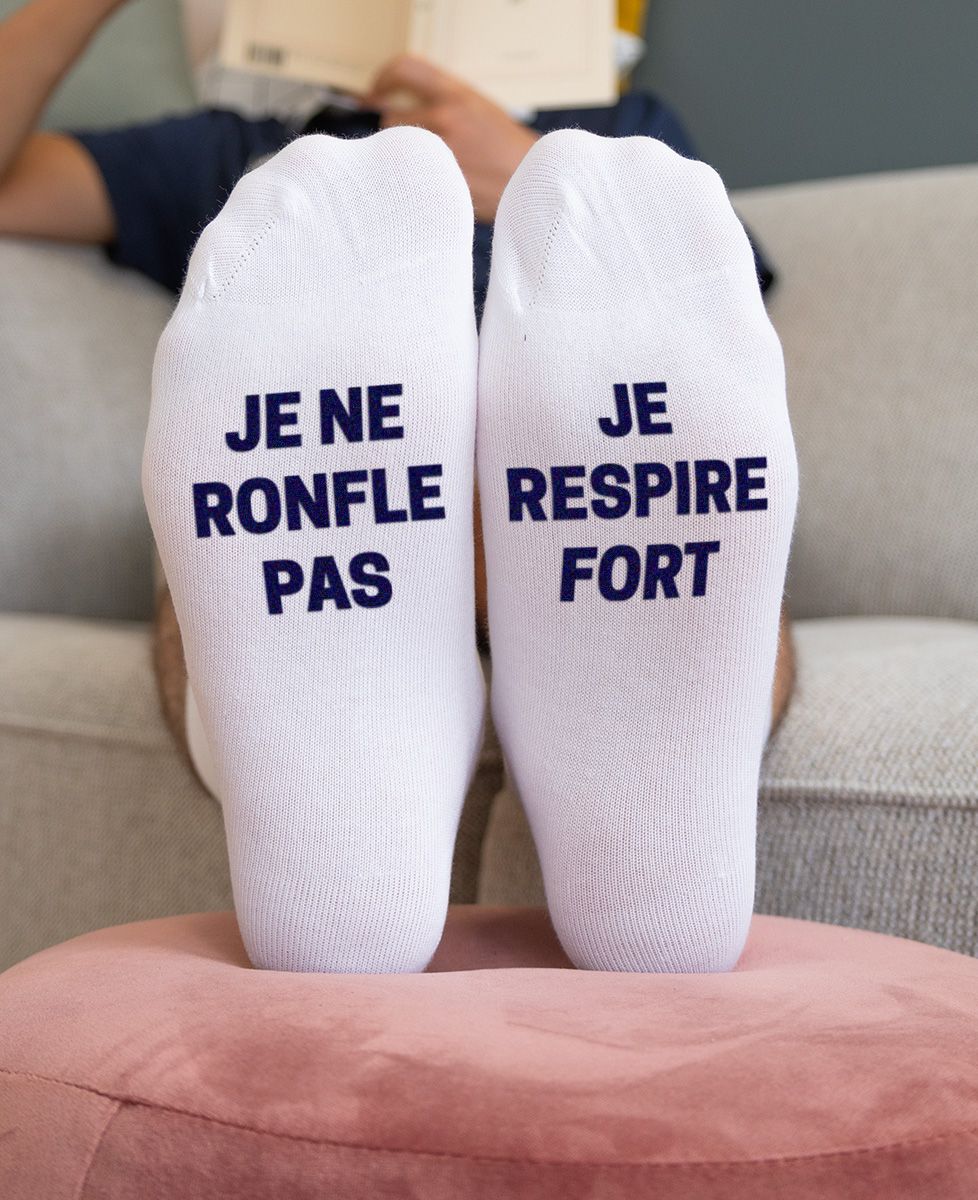 Chaussettes homme Je ne ronfle pas, je respire fort