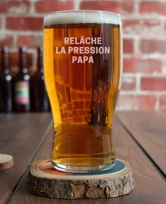 Verre à bière Relâche la pression Papa - Apéro, Mariage
