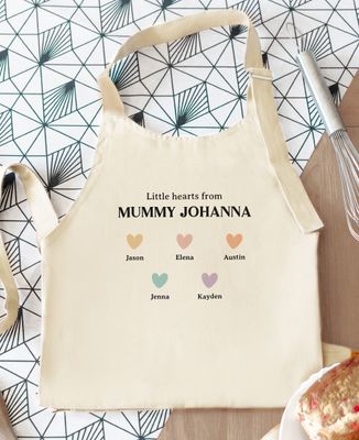Apron with pocket Mom's little multicolored hearts - Mom's gifts, Mom/Dad-to-be
