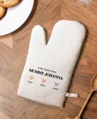 Kitchen glove Mom's little multicolored hearts - Mom's gifts, Mom/Dad-to-be