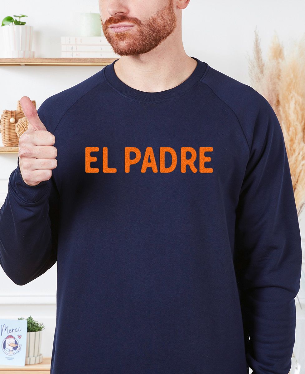 Sweatshirt homme El Padre (effet velours) - Cadeaux Papa