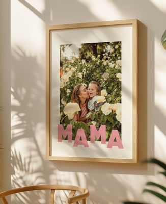 Poster Mama und persönliches Foto - Geschenke Mama, Werdende Mutter/Vater