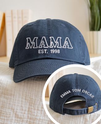 Cap Mama and children's names - Mom's gifts