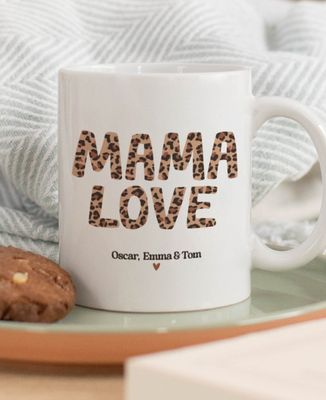 Tasse Mama love Leopard und Namen - Geschenke Mama, Werdende Mutter/Vater