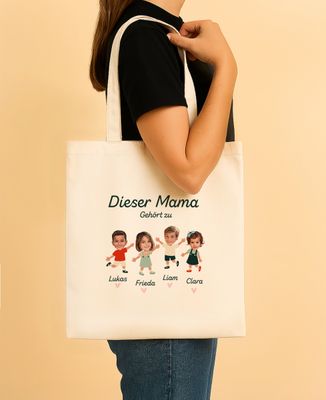 Tote Bag Diese Mama gehört personalisiert