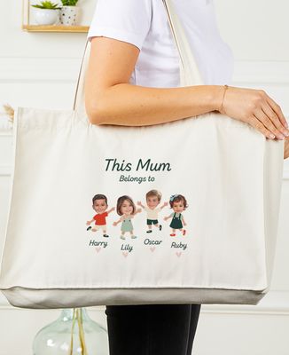 XXL Tote bags This mom belongs to personalized