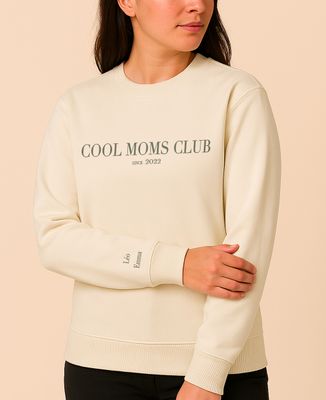 Felpa donna Cool moms club e nomi sulla manica