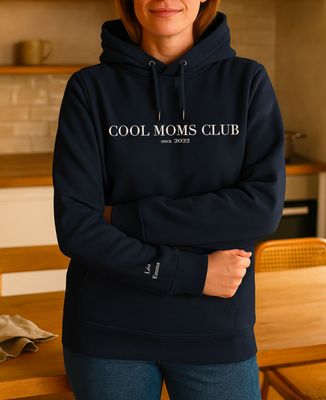 Hoodie per lei Cool moms club e nomi sulla manica