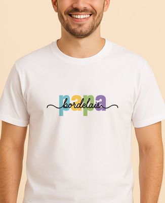 T-shirt homme Papa de ville personnalisée - Cadeaux Maman, Future Maman