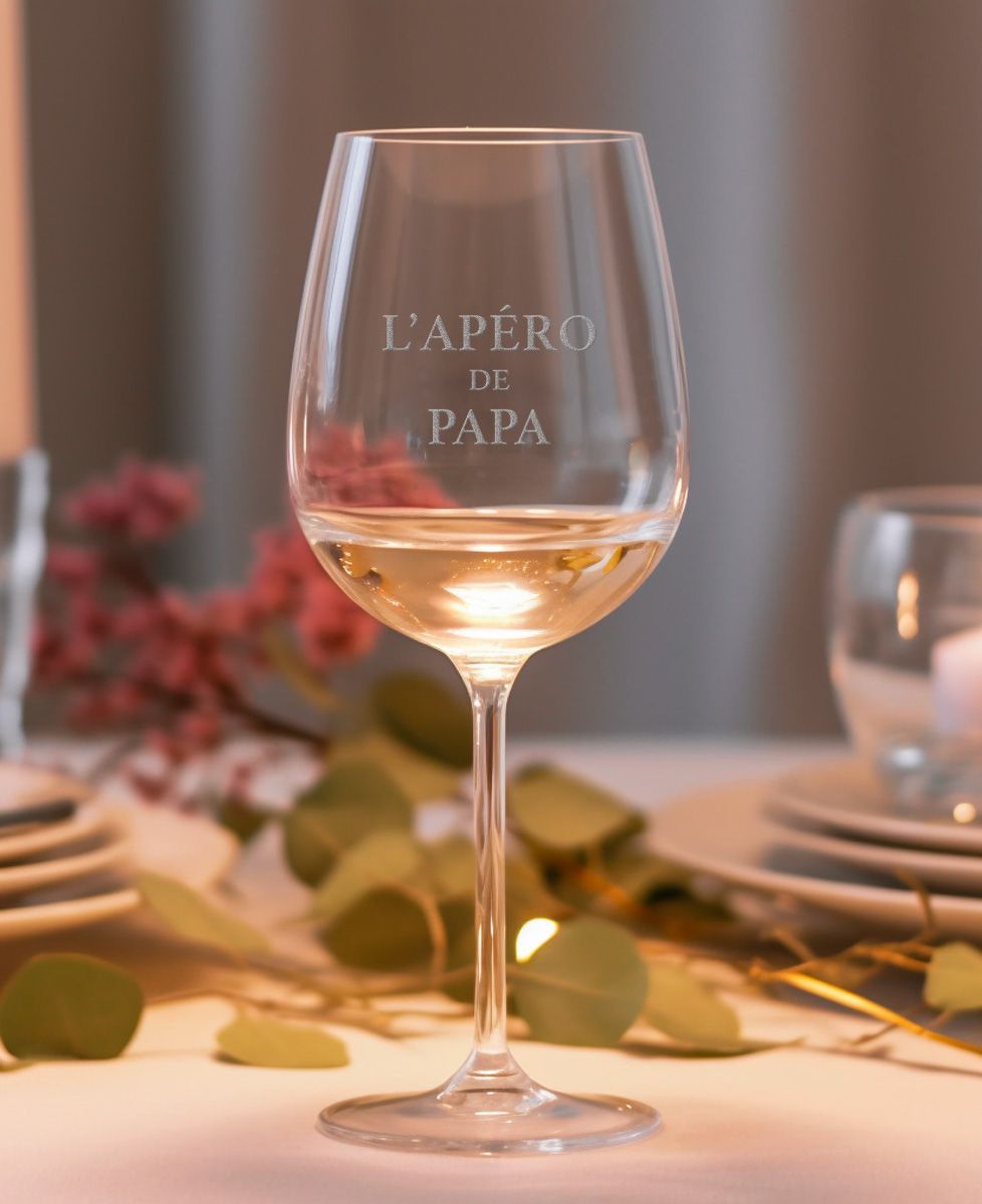Verre à vin L'apéro de Papa - Cadeaux Papa, Apéro, Mariage