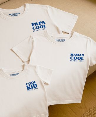T-shirt enfant Cool kid depuis année personnalisée - Cadeaux Papa, Cadeaux Maman