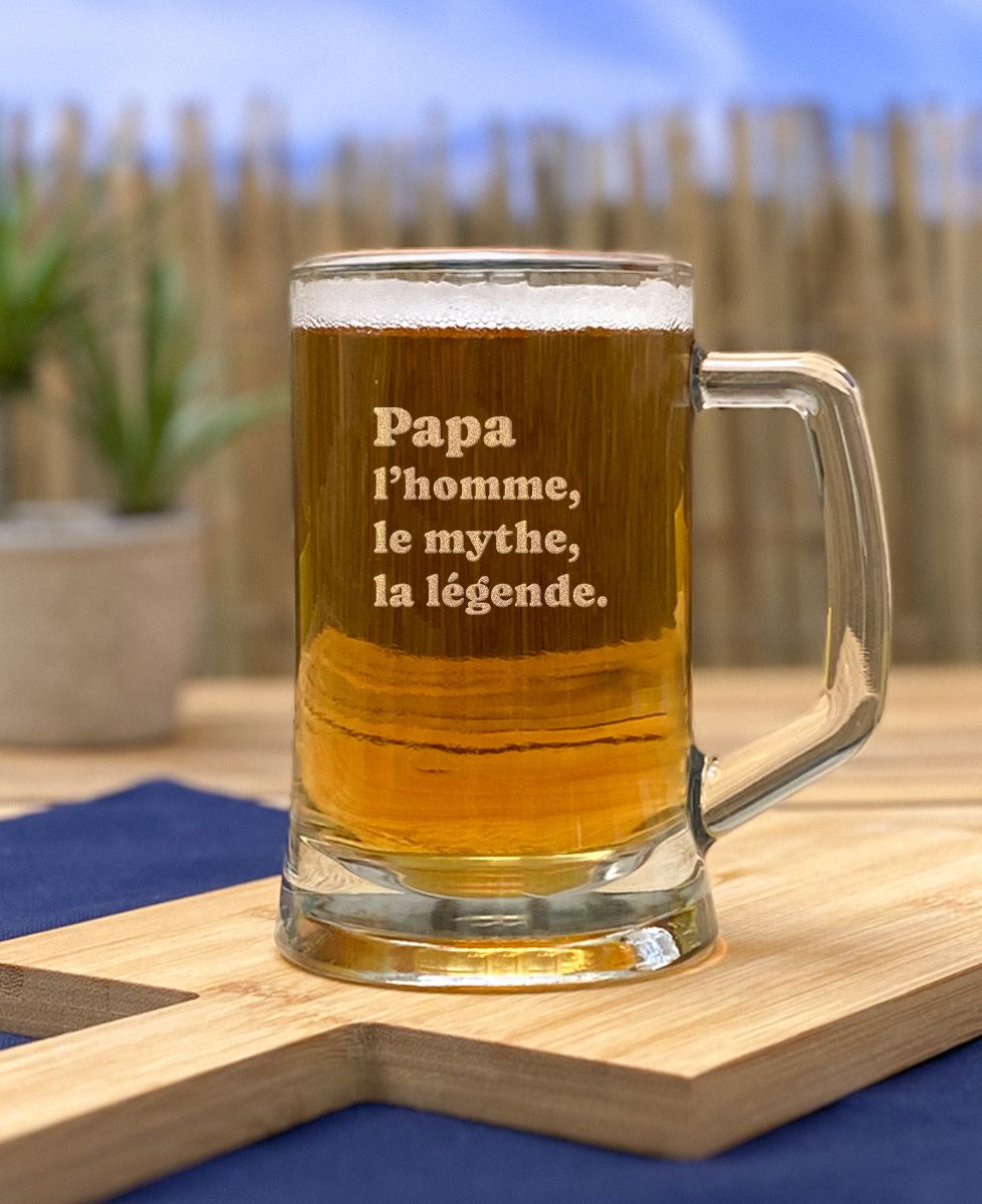 Chope de bière Papa l'homme le mythe la légende - Cadeaux Papa, Apéro