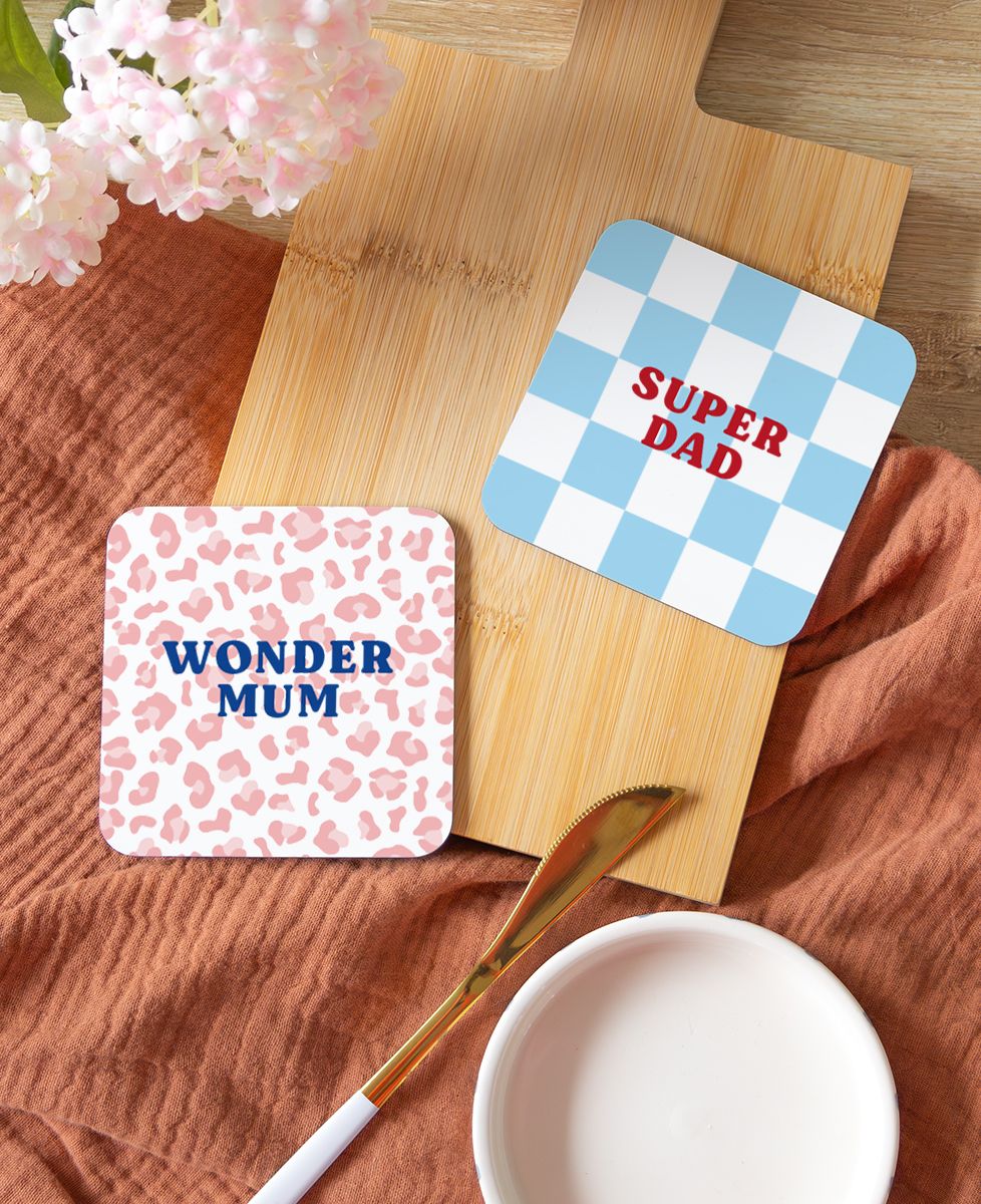 Personalized coasters with text and color pattern | Monsieur TSHIRT