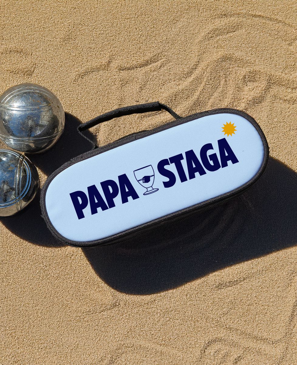Sacoche boules de pétanque Papastaga - Cadeaux Papa, Apéro
